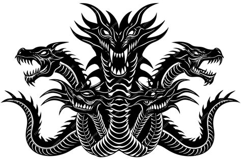 Premium Vector | Hydra mythical creature vector illustration