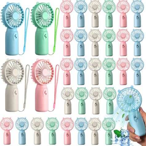 Amazon.com: 36 Pcs Mini Portable Fans Bulk Handheld Battery Operated ...