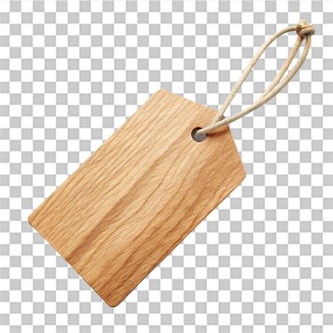 Wood blank price tag isolated on transparent background | Premium AI ...