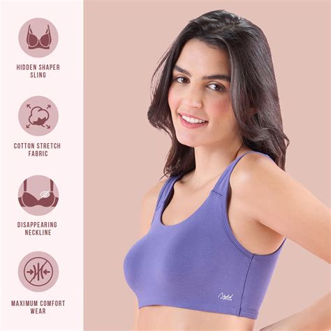 Soft Cup Easy-Peasy Slip-On Bra With Full Coverage-NYB113-D Purple ...