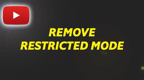 Image result for How to Remove Restricted Mode On Computer