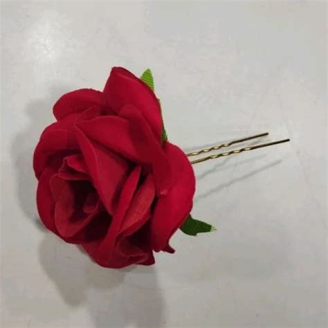 Hair Pin - Red Flower Hair Pin Trader - Retailer from Ahmedabad