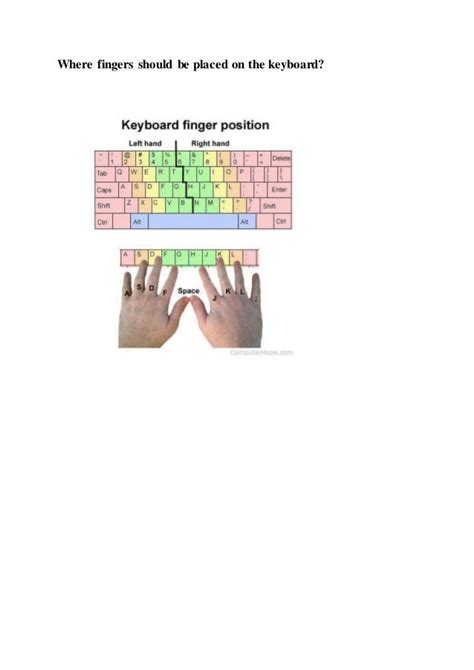 Computer Keyboard Finger Position 的图像结果