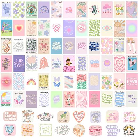 70pcs Danish Pastel Wall Collage Kit Aesthetic Pictures Danish Pastel ...