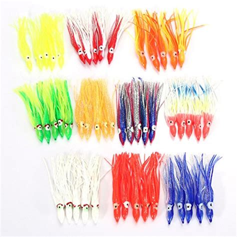 Generic 50pcs Mix Color 4.5 "/ 12 cm Hoochie Squid Skirt Octopus ...
