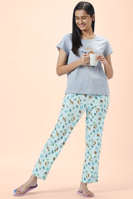 Grey Assorted T-Shirt & Pyjama Set - Selling Fast at Pantaloons.com
