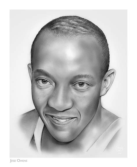 Jesse Owens Drawing by Greg Joens - Fine Art America