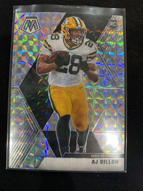 2020 Panini Silver Mosaic RC #226 AJ Dillon Rookie Packers Mint 🔥💎🏈 | eBay