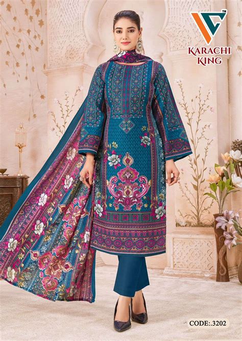 VANDANA CREATION KARACHI KING VOL 32 COTTON DIGITAL PRINTS DRESS AT ...