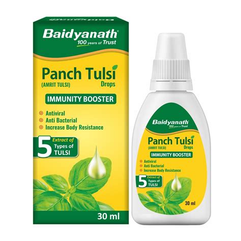 Baidyanath Ayurved Panch Tulsi Drops - 30 ml | Natural Immunity Booster ...