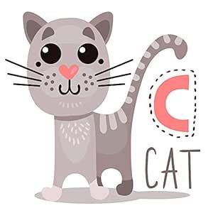 5 Ace Animal Alphabet c for cat Wall Sticker Poster,alphbets Chart ...