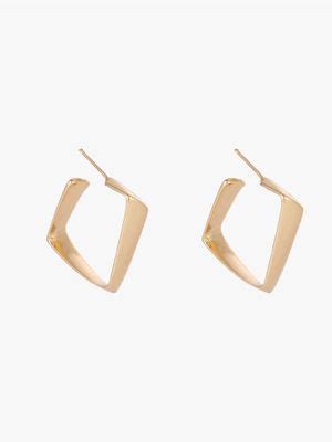 Buy Cider Geo Design Hoop Earrings Online