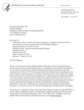 Fda Cover Letter Template - Fill Online, Printable, Fillable, Blank ...