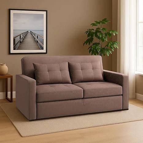 CASASTYLE Trissa 2 Seater Pull-Out Premium Fabric Sofa Cum Bed Sofa Set ...