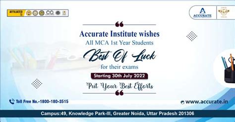 Accurate Institute wishes All MCA 1st Year Students Accurate Group Of ...