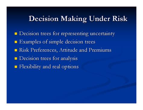 Risk - Risk management notes - Decision Making Under RiskDecision ...