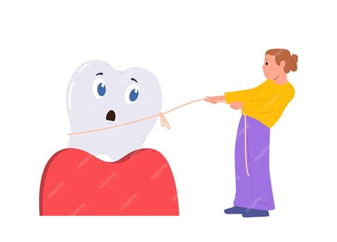 Premium Vector | Brave cute little girl child cartoon character pulling out big loosing milk ...