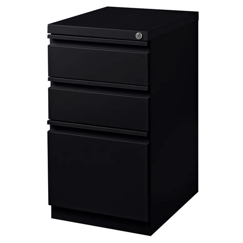 Hirsh Industries 18575 Black Mobile Pedestal Letter File Cabinet with 2 ...