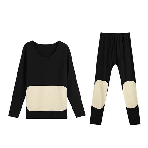 Honeeladyy Long Johns Women with Fleece,Men's New Silk Patch Rong ...