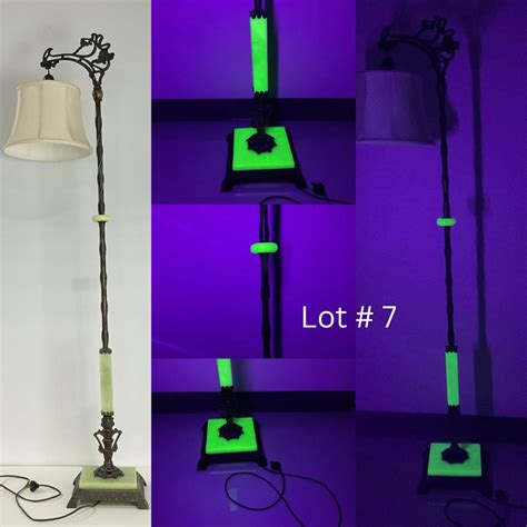 -7- URANIUM | Intricate Heavy Floor Lamp | EstateSales.org