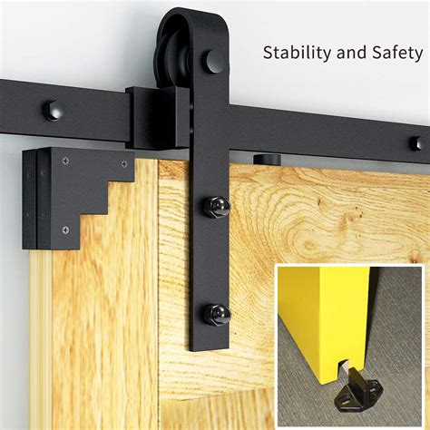 Signstek Sliding Barn Door Hardware Kit 6.6 FT Heavy Duty-Smoothly and ...