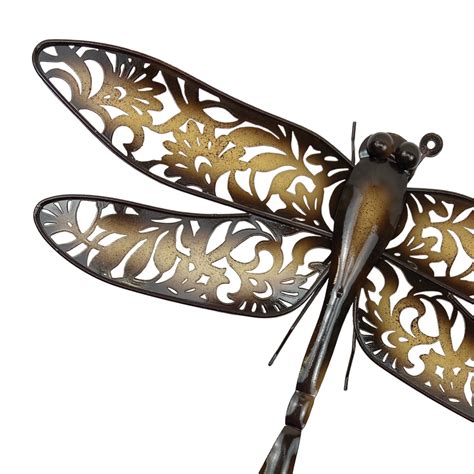 Libelle Metall braun/beige groß 45 x 33 cm Prodex A00570 - Landema.de