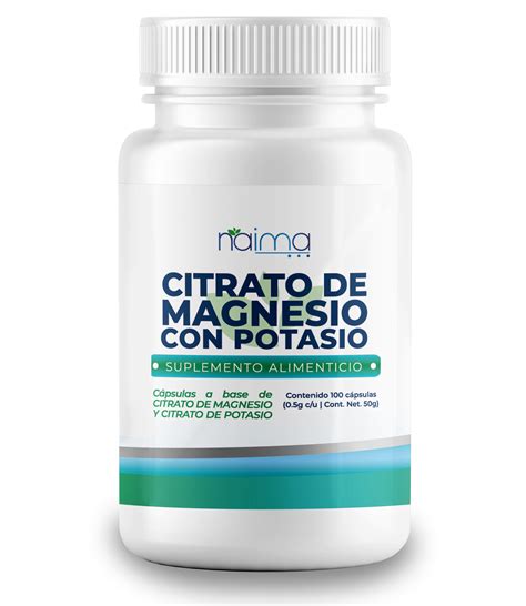 Citrato de Magnesio con Citrato de Potasio Suplemento Alimenticio ...