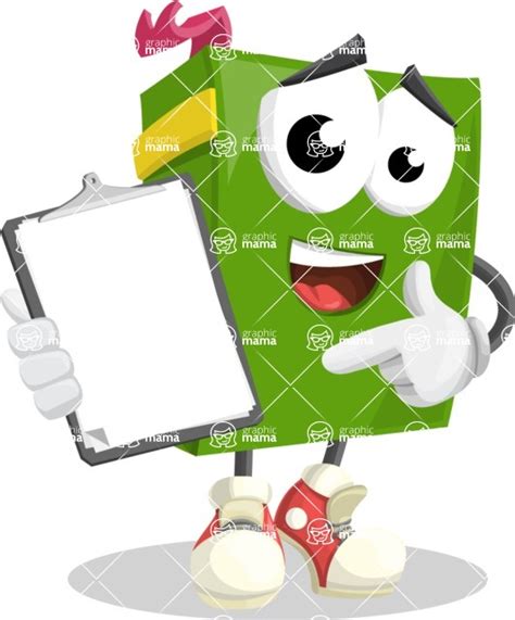 School Book Cartoon Vector Character / Showing a Notepad | GraphicMama