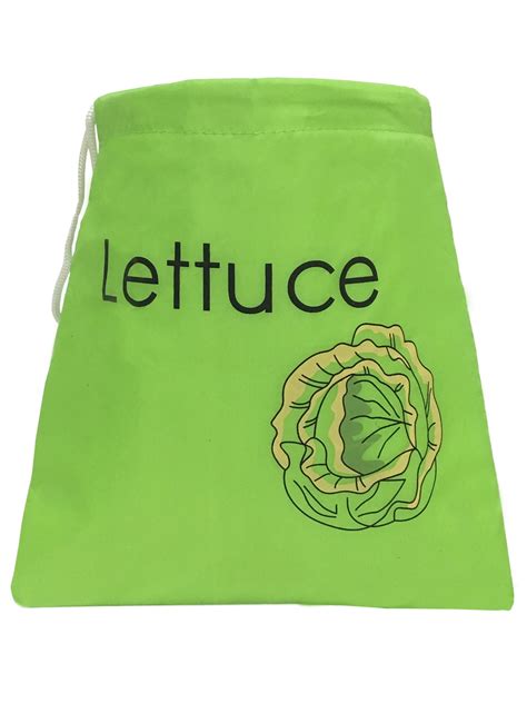 3 Pack Lettuce Bags - Reusable Bags with Drawstring Closure - Lettuce ...