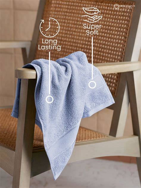 100% Cotton 550 GSM Light Blue Hand Towels, Luxe Loom Collection (Pack ...