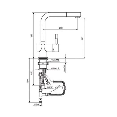 STEEL JS38603 Baterija za sudoperu - sa izvlačnim tušem električni ...