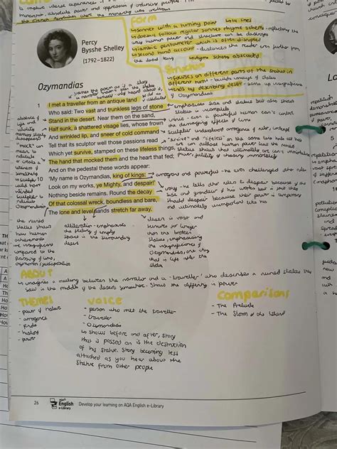 Ozymandias GCSE Poem Annotations and Analysis PDF (English Literature ...