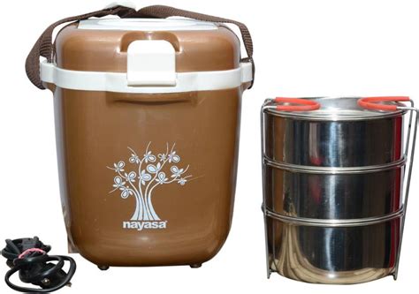 Flipkart.com | NAYASA Electric Tiffin 3 3 Containers Lunch Box