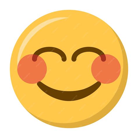 Premium Vector | Shy smiling face emoji icon