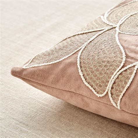 Buy Endura Floral Embroidered Cushion Cover - 40x40cm from Home Centre ...