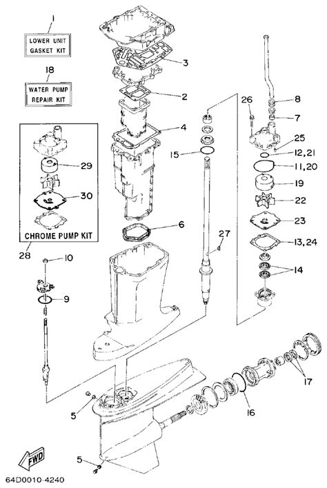 Yamaha 150AET, 175AET, 200AET, L150AET, L200AET Section 34 REPAIR KIT 2 ...