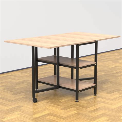 InnoFur Forio Folding Dining Table with Storage Rack for Home (Regular ...