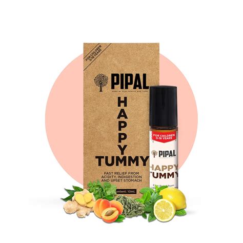 Pipal Organics Happy Tummy Roll On | Essential Oils Blend for Kids ...