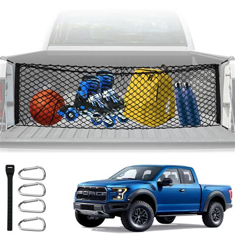Truck Bed Cargo Net, Adjustable Truck Bed Divider 50"x 18", Premium Heavy Duty Cargo Net for ...