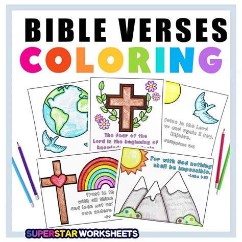 Printable Bible Coloring Pages with Verses