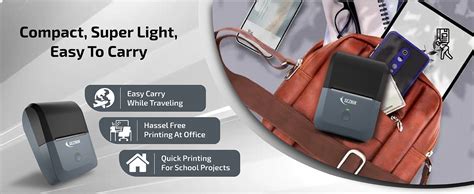 SEZNIK Tej Bluetooth Mini Thermal Label Printer for Business Office ...