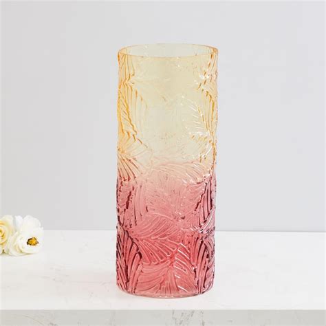 Buy Splendid Leaf Embossed Two-Tone Vase from Home Centre at just INR 999.0