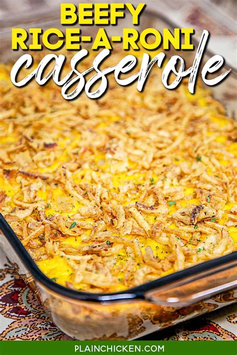 Beefy Rice-A-Roni Casserole - Plain Chicken