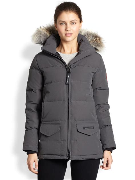 Canada Goose Fur-Trimmed Down-Filled Solaris Puffer Jacket in Gray ...