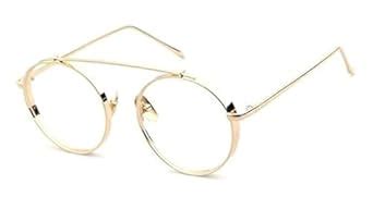 ARZONAI Men Round UV Protected Sunglasses Transparent Frame ...