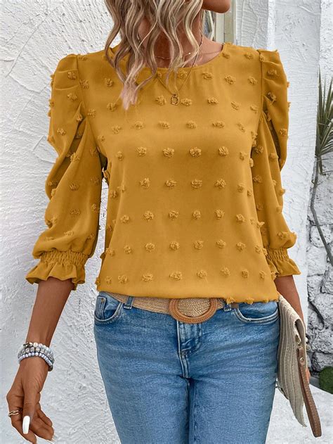 SHEIN USA | Clothes for women, Yellow shirt outfit, Blouses for women