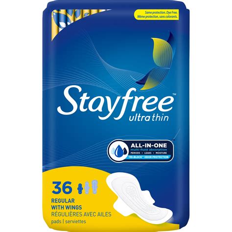 Stayfree Ultra Thin Pads with Wings, Unscented, Regular, 36 Ct HSA/FSA ...
