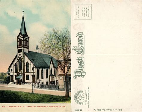 RESERVE TOWNSHIP PA ST.ALOYSIOUS R.C. CHURCH ANTIQUE POSTCARD | eBay