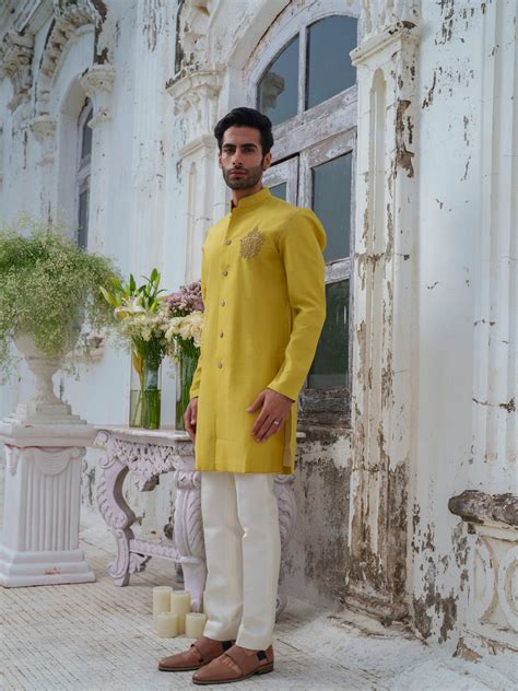Lime Green Embroidered Kurta Set – Amrit Dawani