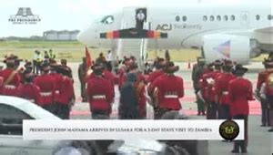 LIVESTREAMED: President Mahama's arrival in Zambia